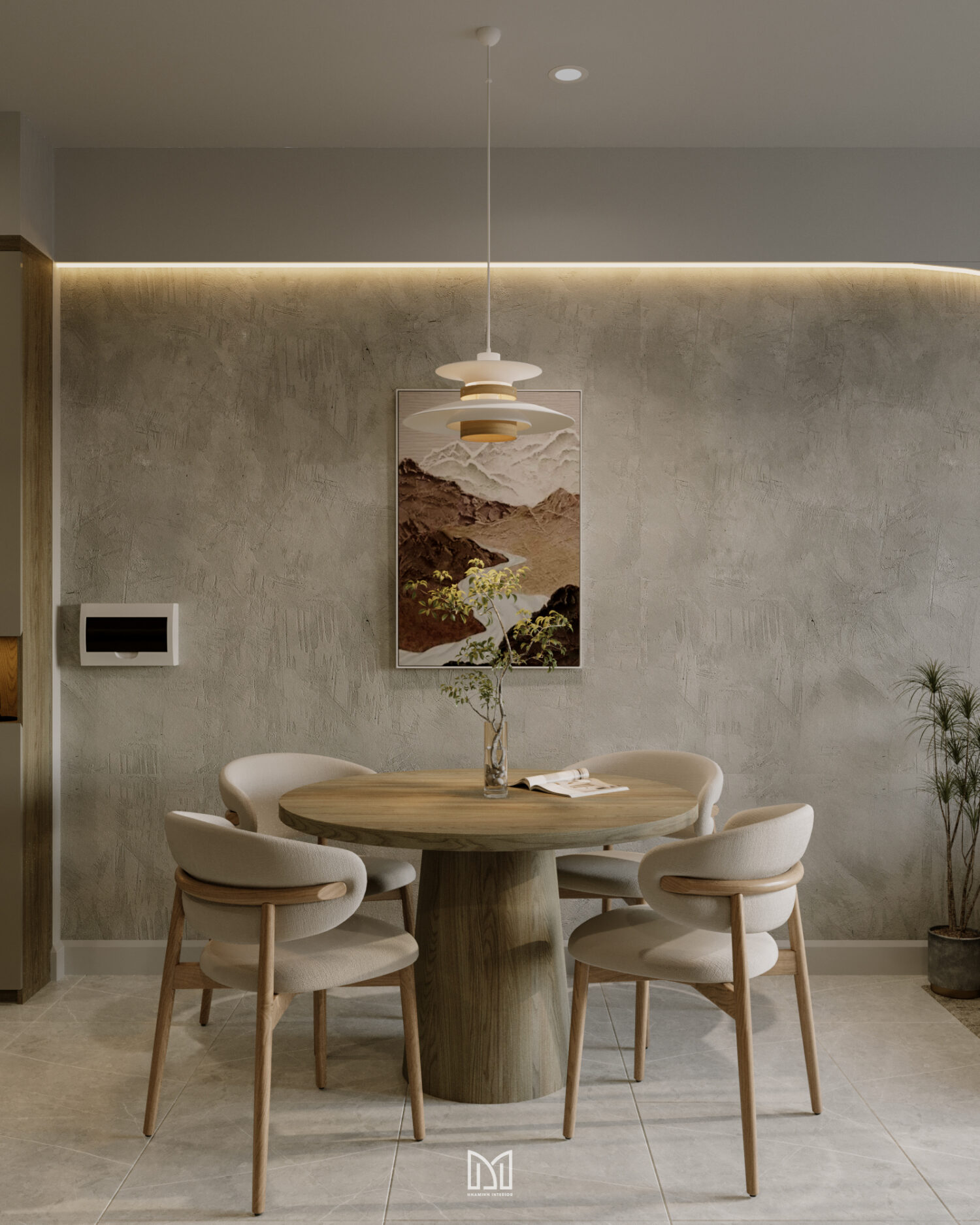 Căn hộ 2PN Privia Khang Điền - Tone xám trắng tinh tế