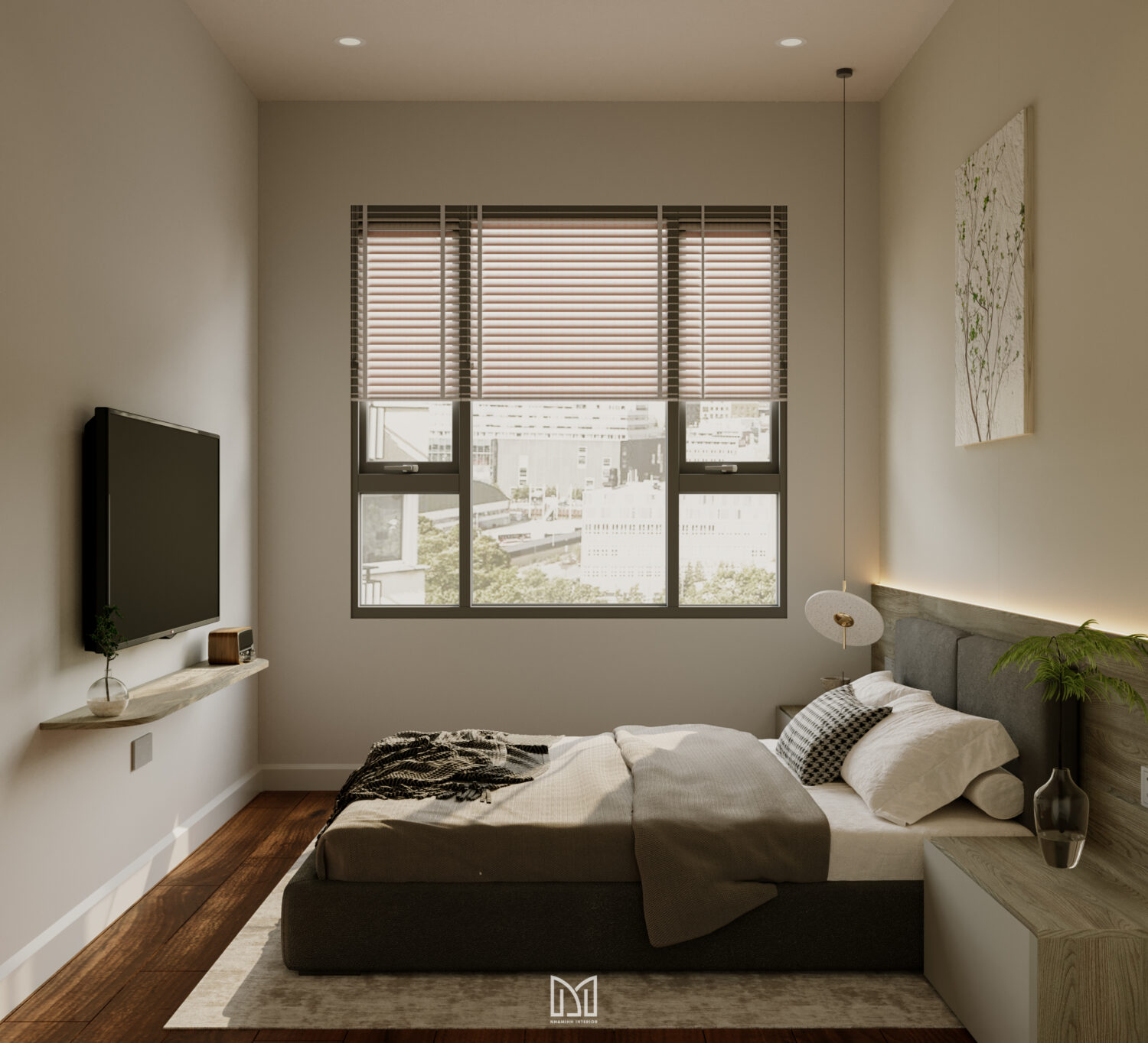 Căn hộ 2PN Privia Khang Điền - Tone xám trắng tinh tế