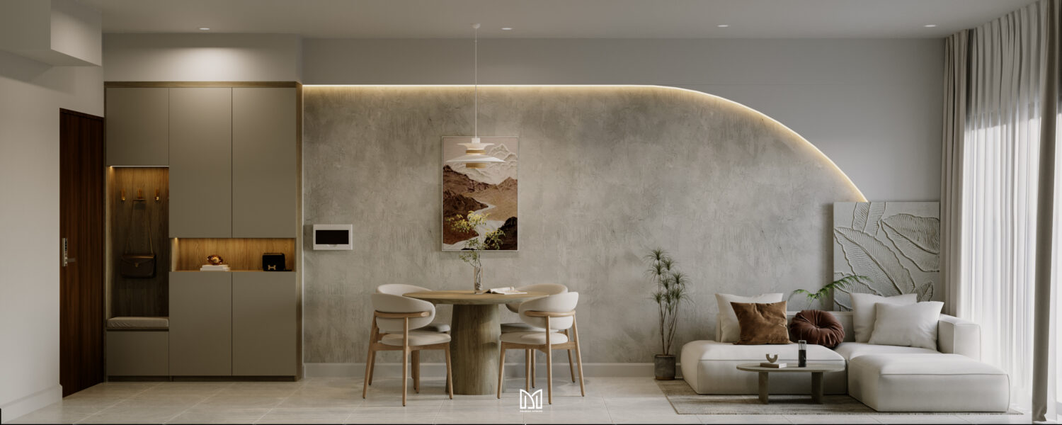 Căn hộ 2PN Privia Khang Điền - Tone xám trắng tinh tế