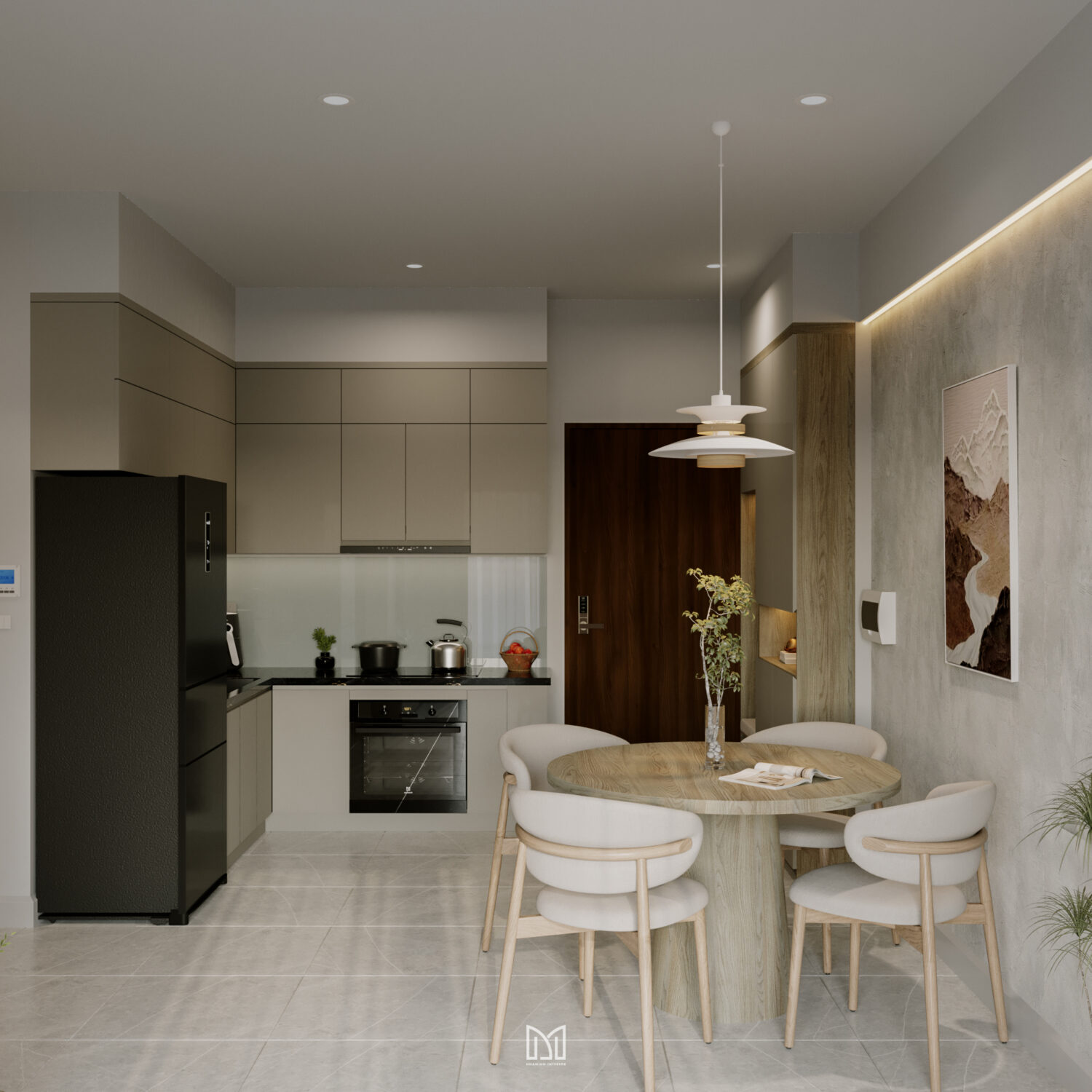Căn hộ 2PN Privia Khang Điền - Tone xám trắng tinh tế