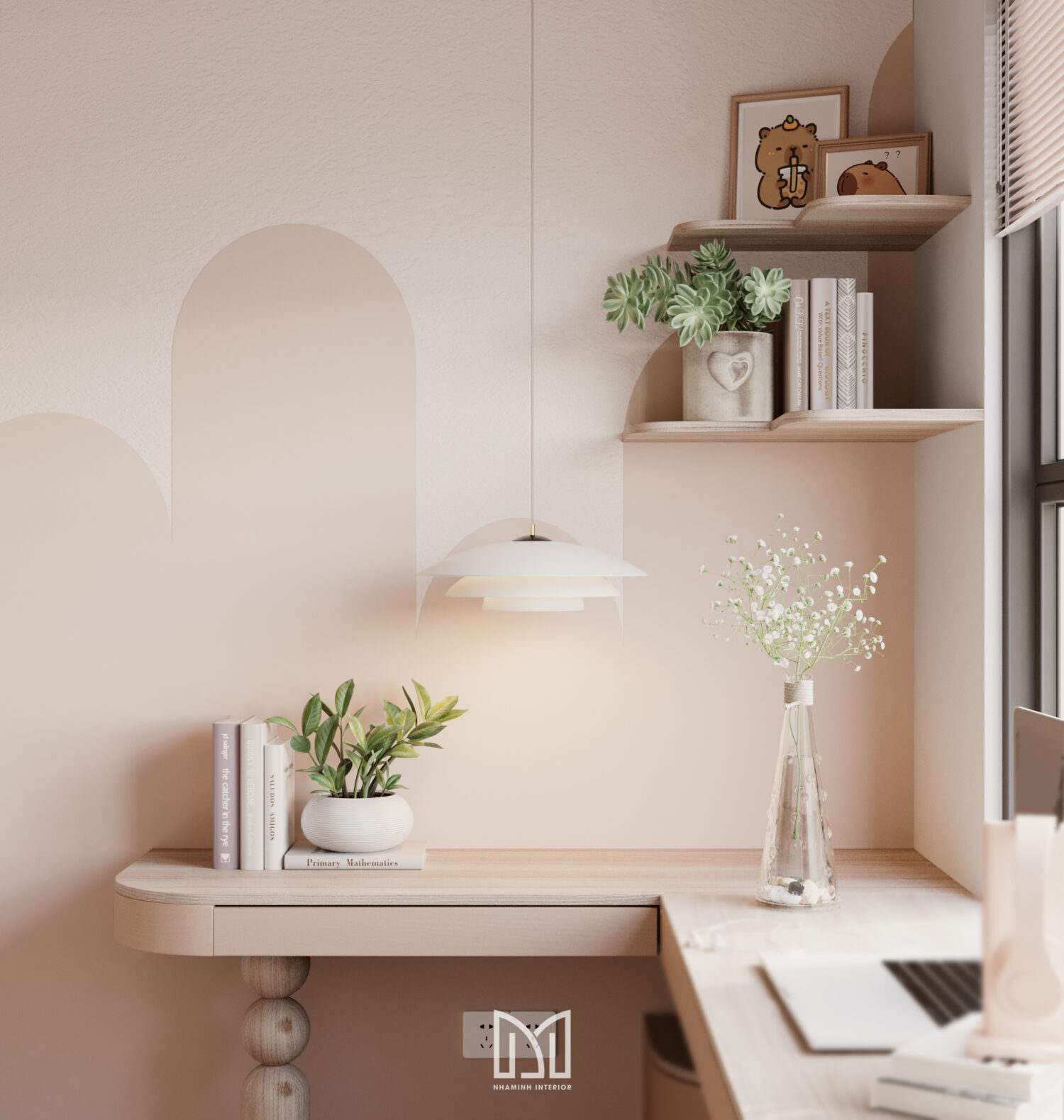 Căn hộ Privia Khang Điền - Phòng ngủ màu hồng cho bé gái