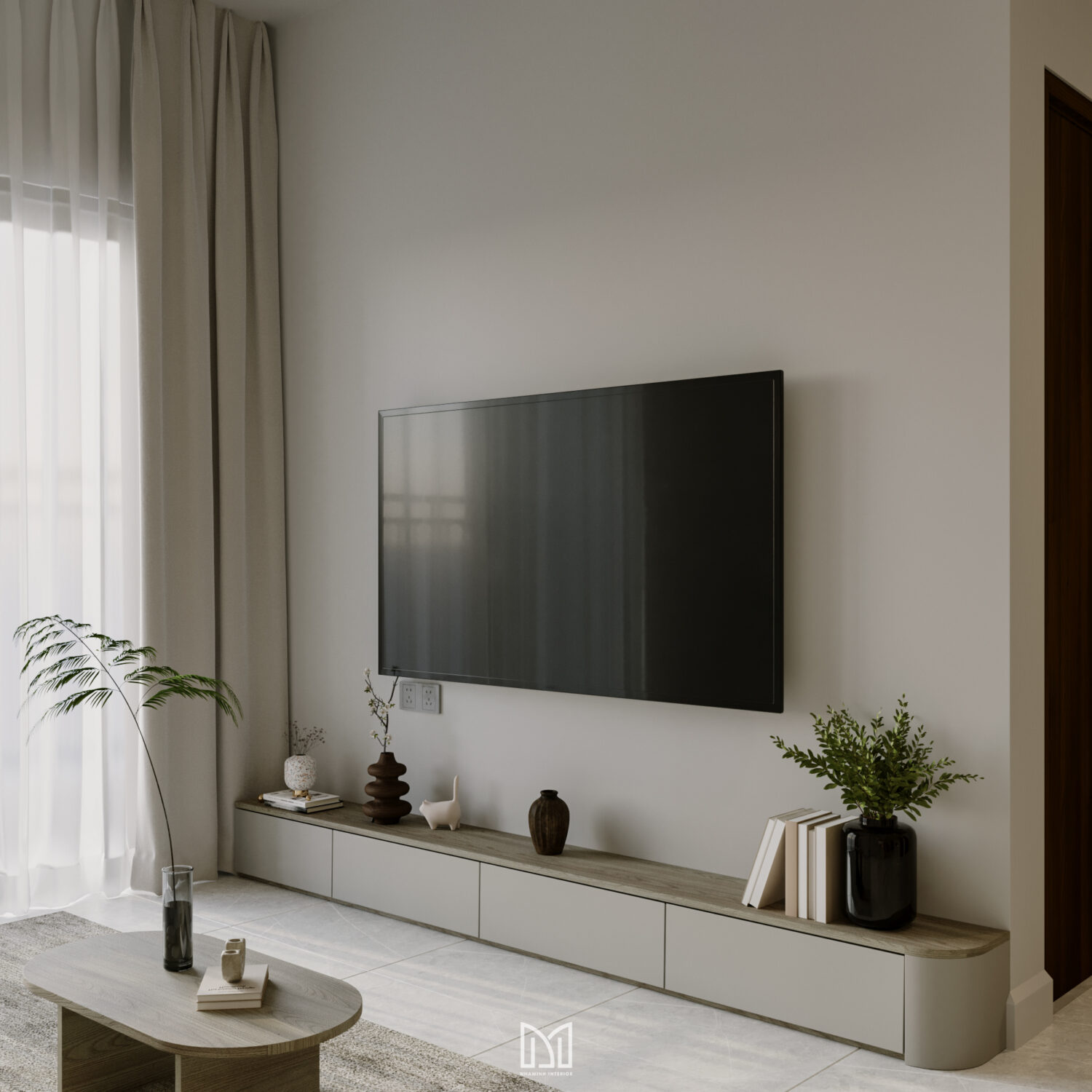 Căn hộ 2PN Privia Khang Điền - Tone xám trắng tinh tế