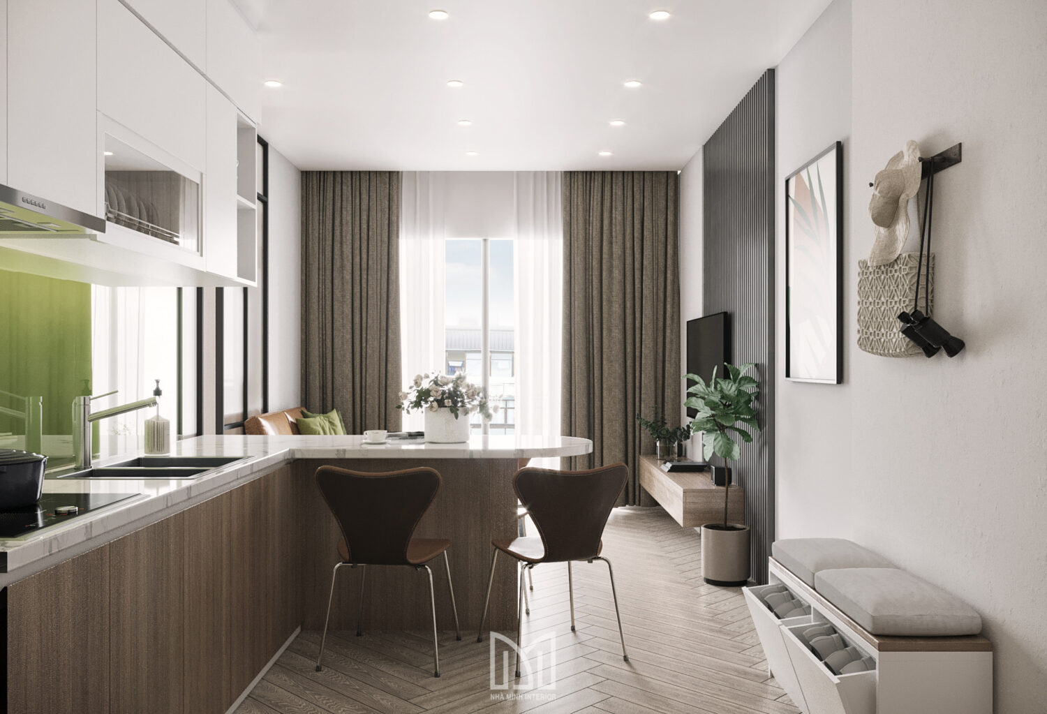 Căn hộ 2PN - Thư thái và yên bình với màu sắc thiên nhiên