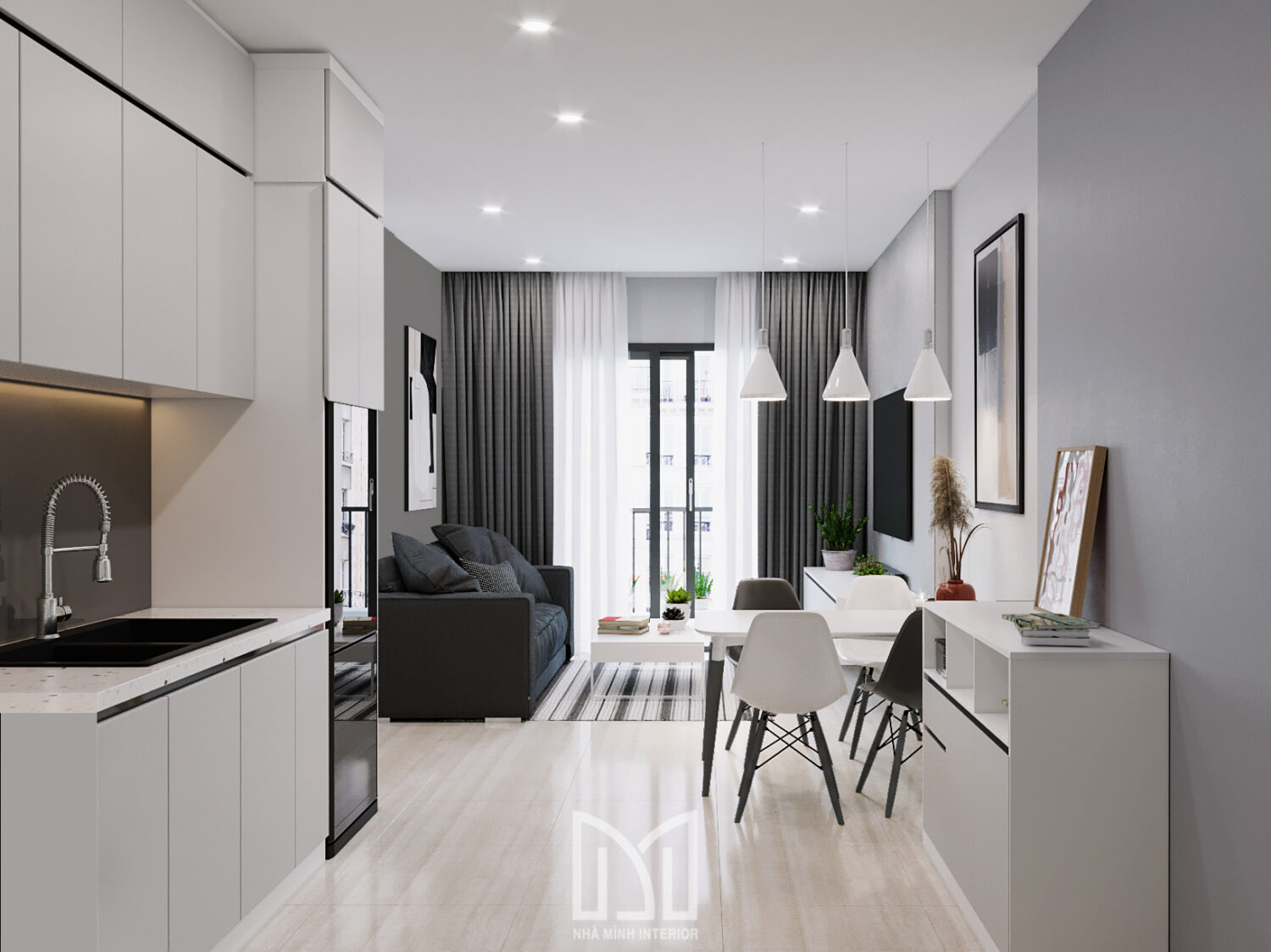 Căn hộ 2PN Picity High Park - Sự tối giản hiện đại