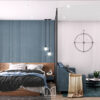 Studio xanh dương mạnh mẽ cho nam độc thân