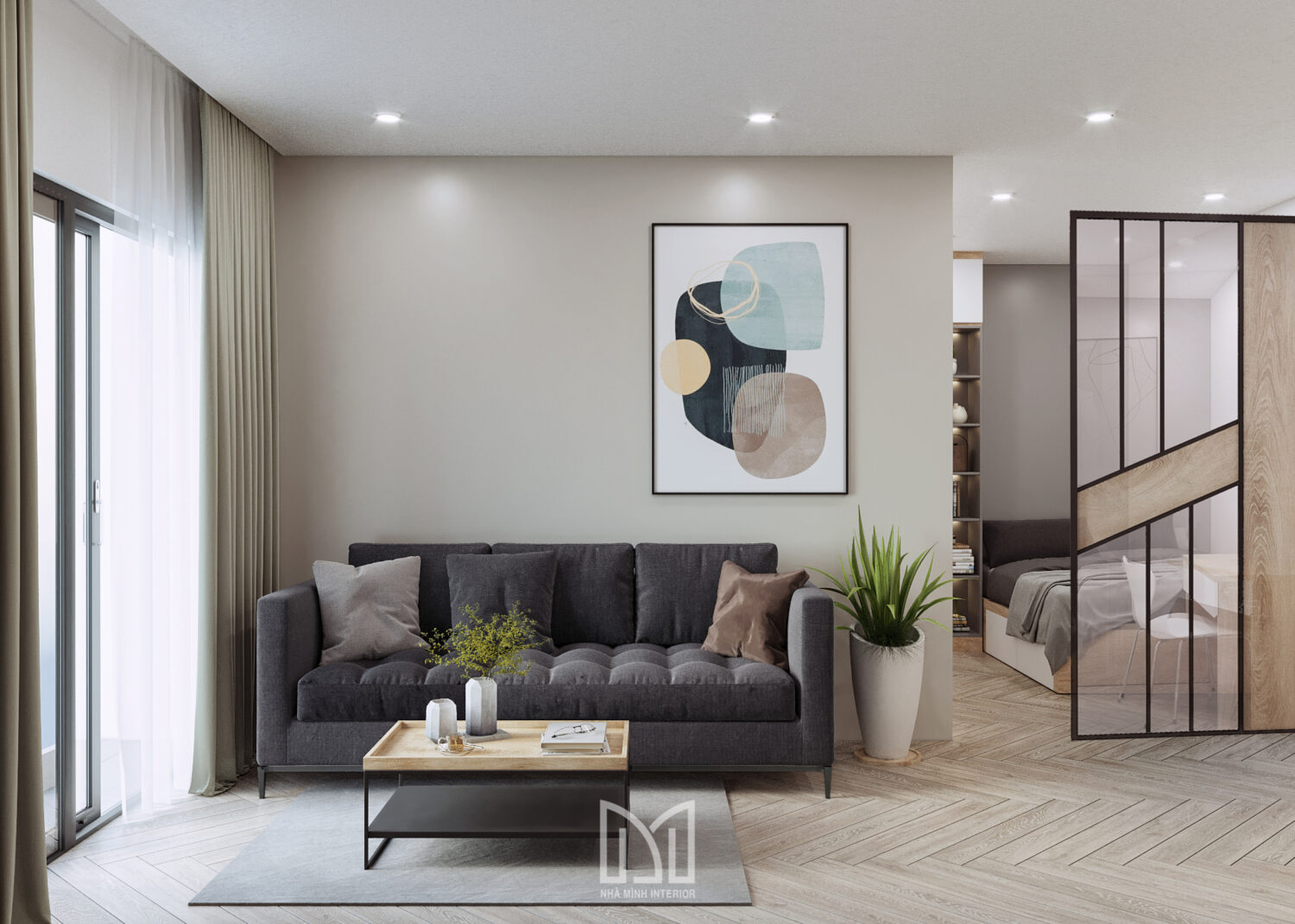 Căn hộ 2PN Picity High Park - Tận dụng không gian sinh sống