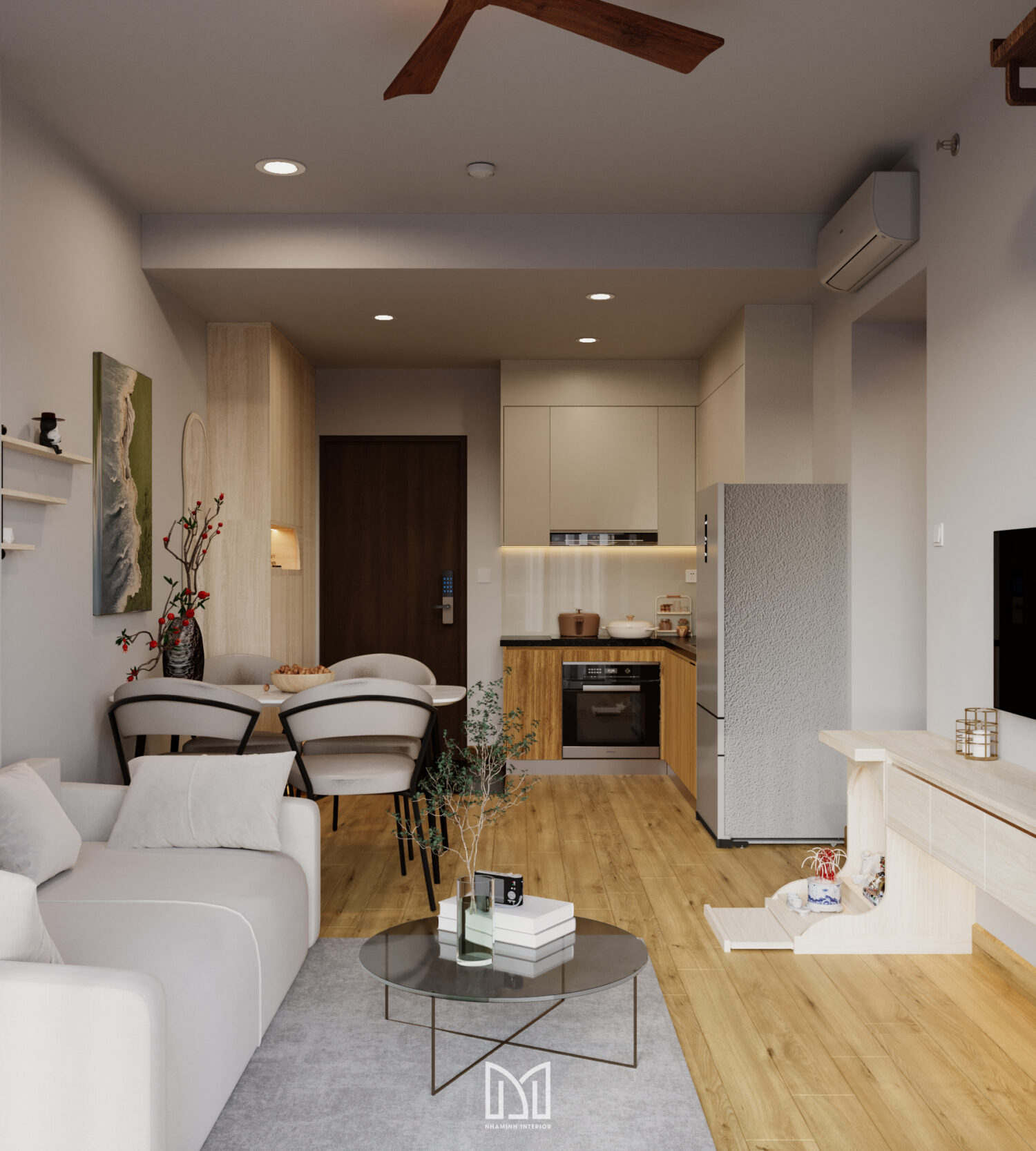Căn hộ 2PN Akari - Ấm cúng và thoáng đãng