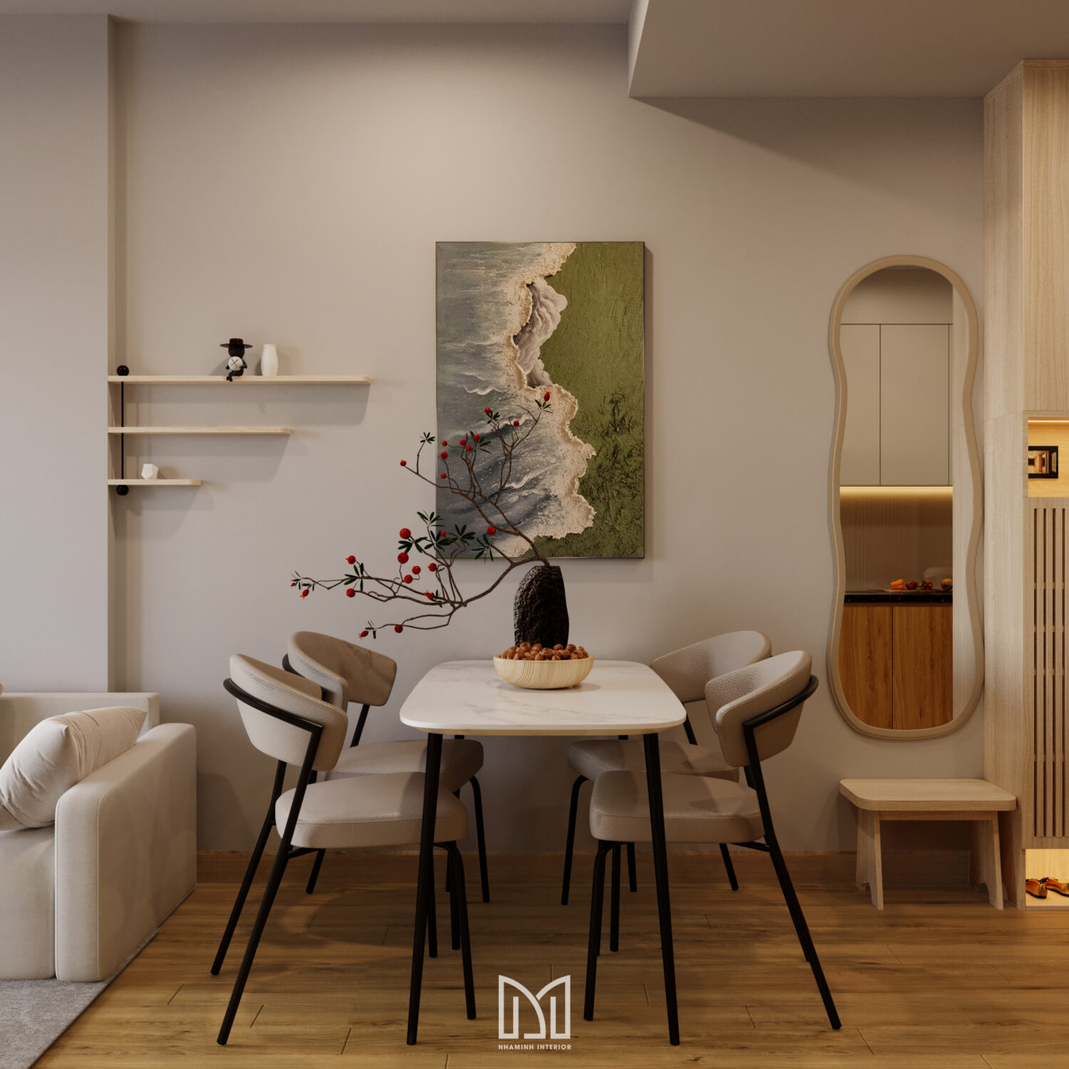 Căn hộ 2PN Akari - Ấm cúng và thoáng đãng