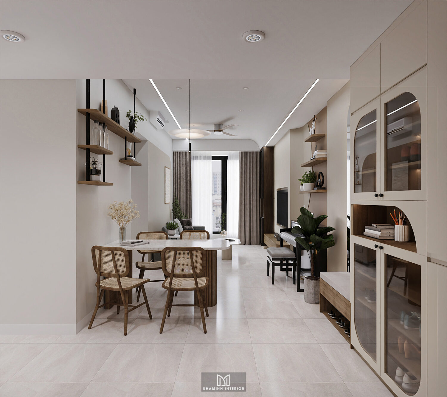 Căn hộ 2PN Picity tone be nhẹ nhàng