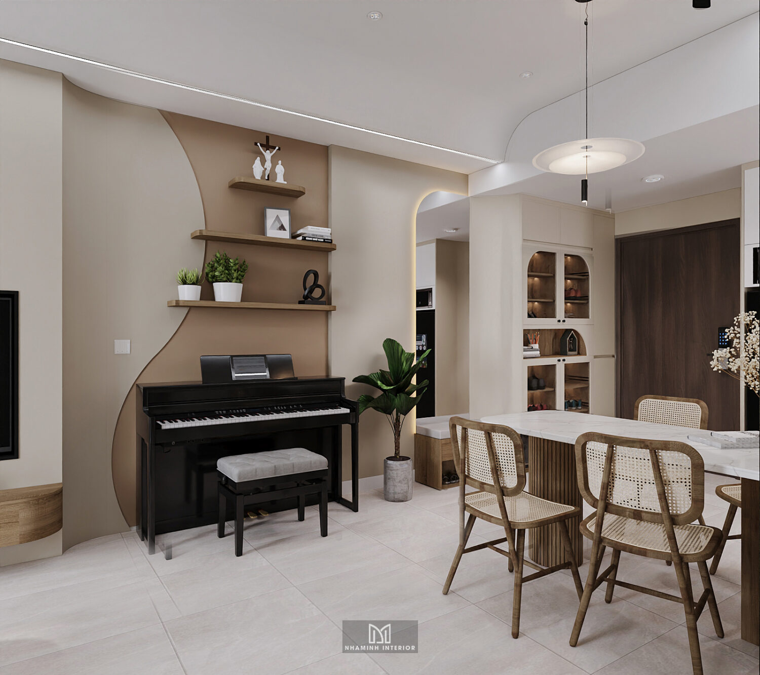 Căn hộ 2PN Picity tone be nhẹ nhàng