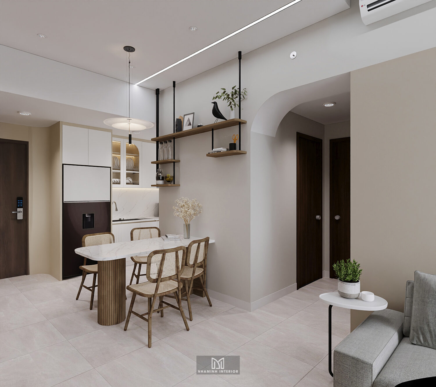 Căn hộ 2PN Picity tone be nhẹ nhàng