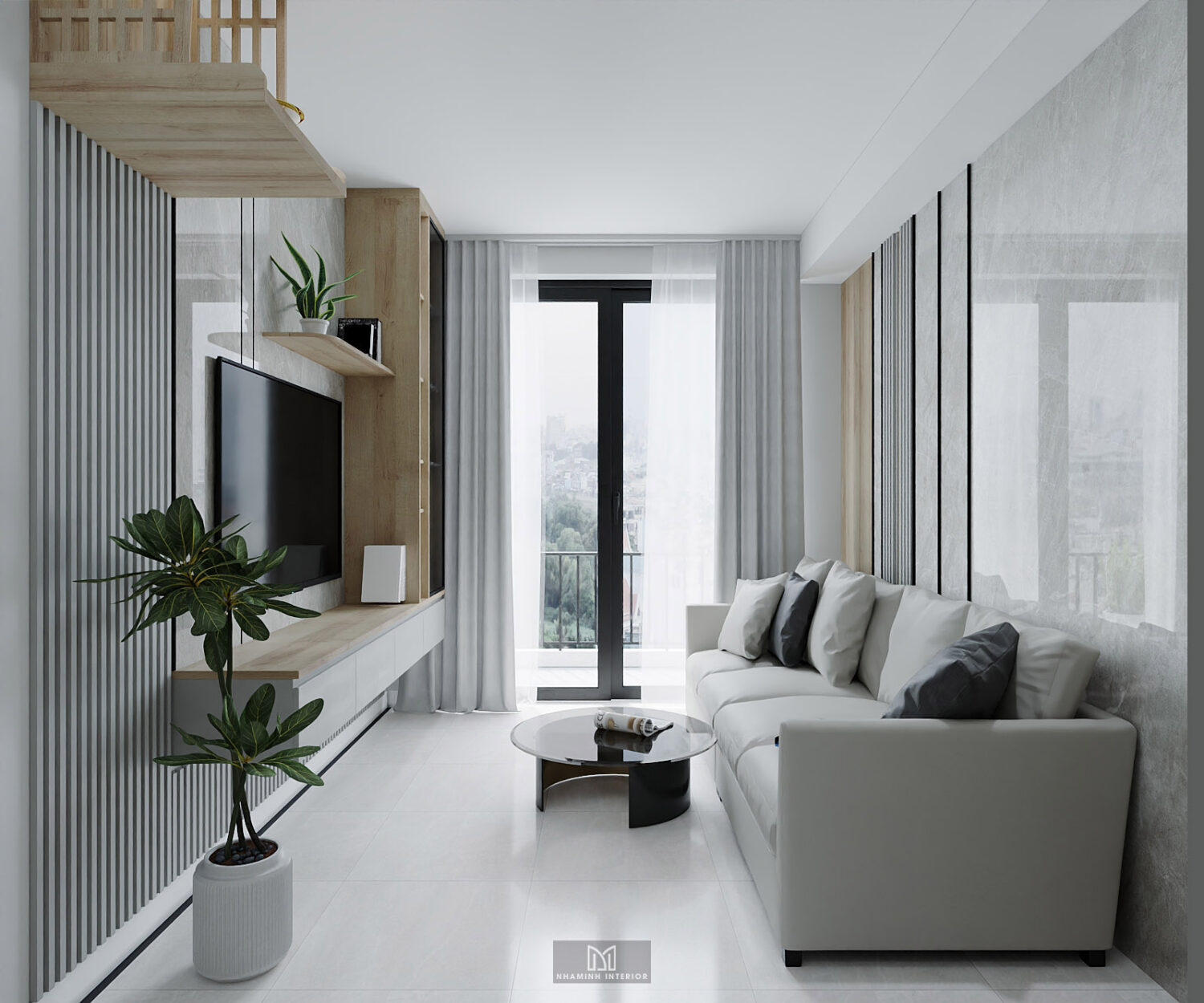 Căn hộ 2PN Picity Highpark - Tone xám sang trọng