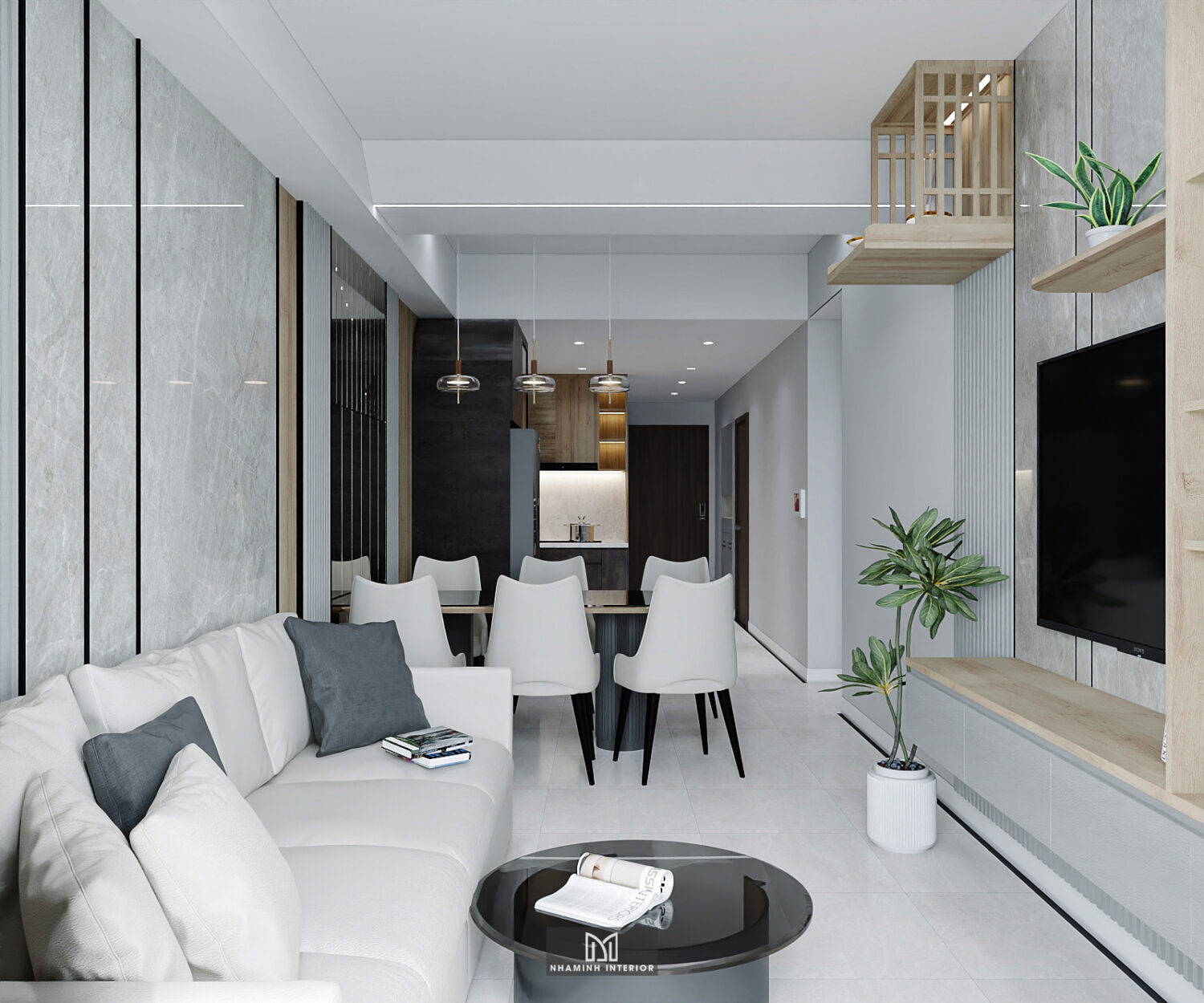Căn hộ 2PN Picity Highpark - Tone xám sang trọng