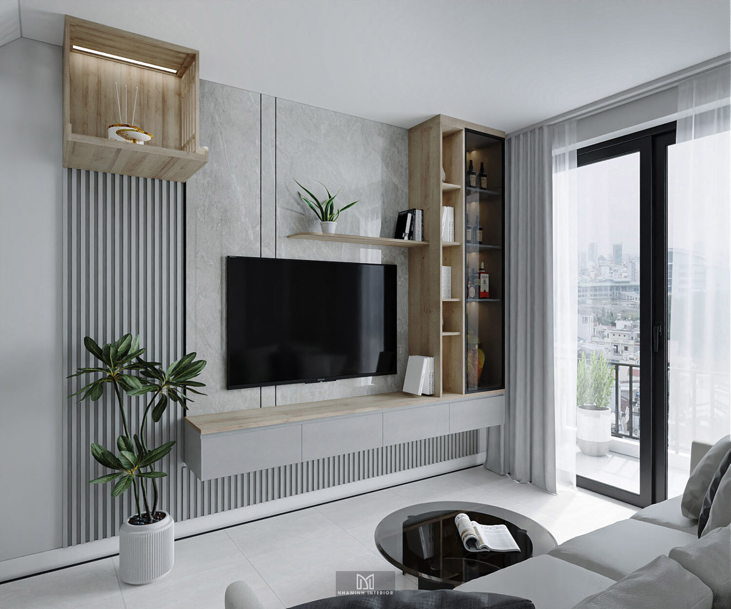 Căn hộ 2PN Picity Highpark - Tone xám sang trọng
