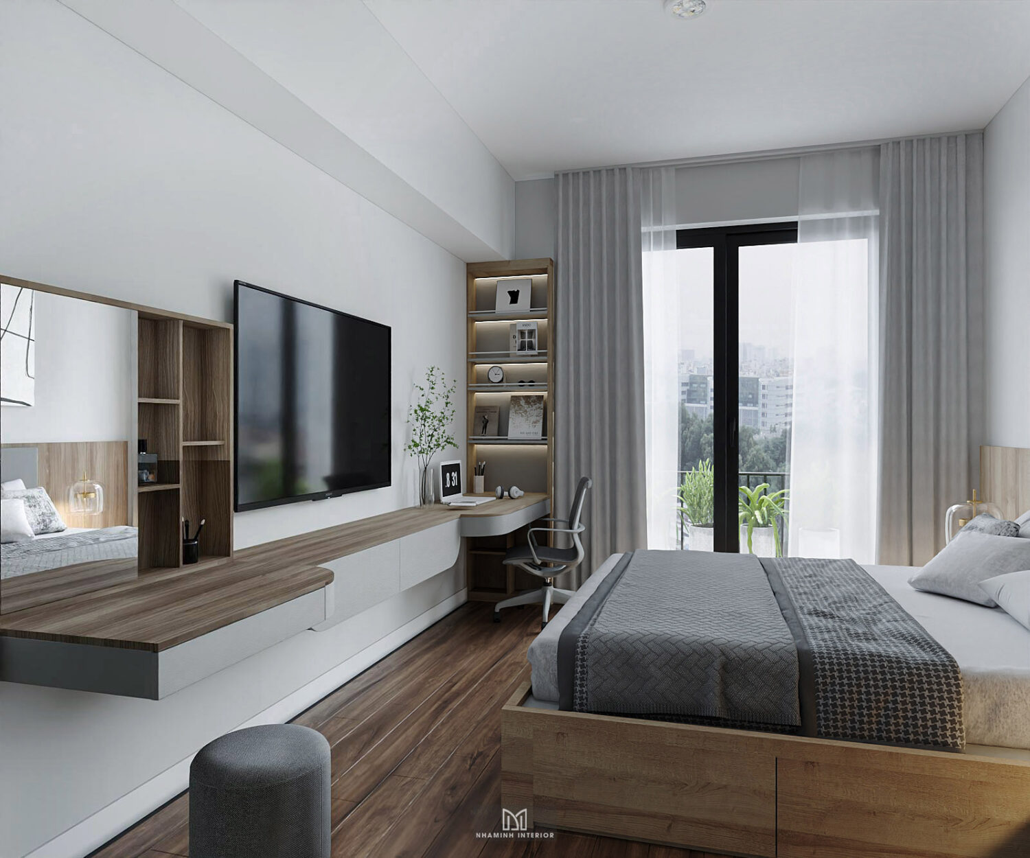 Căn hộ 2PN Picity Highpark - Tone xám sang trọng