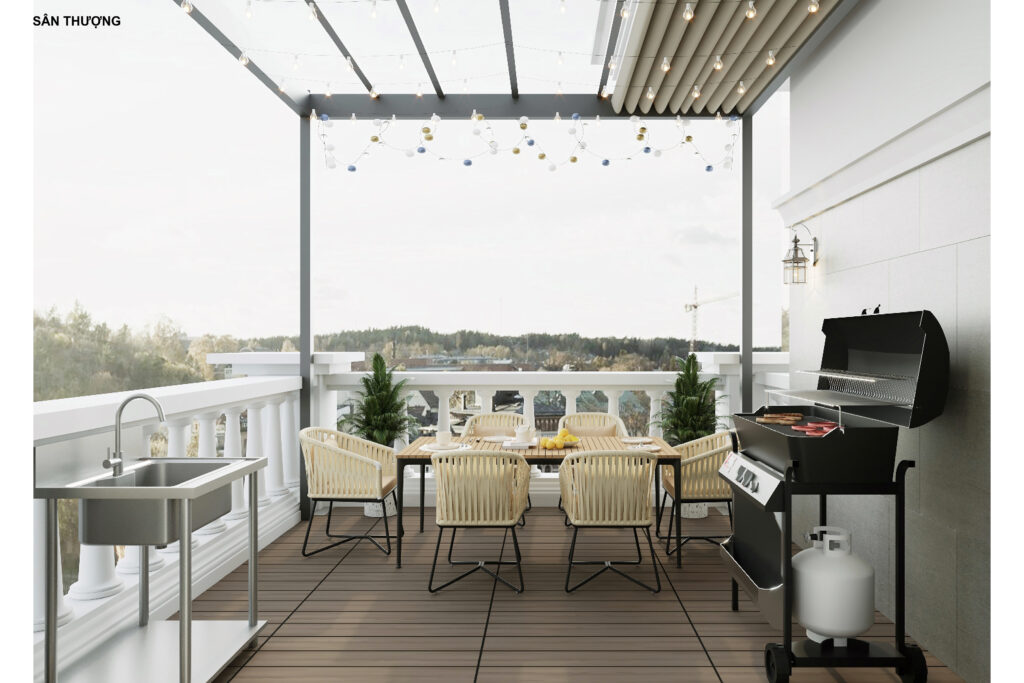 Sân thượng nhà phố