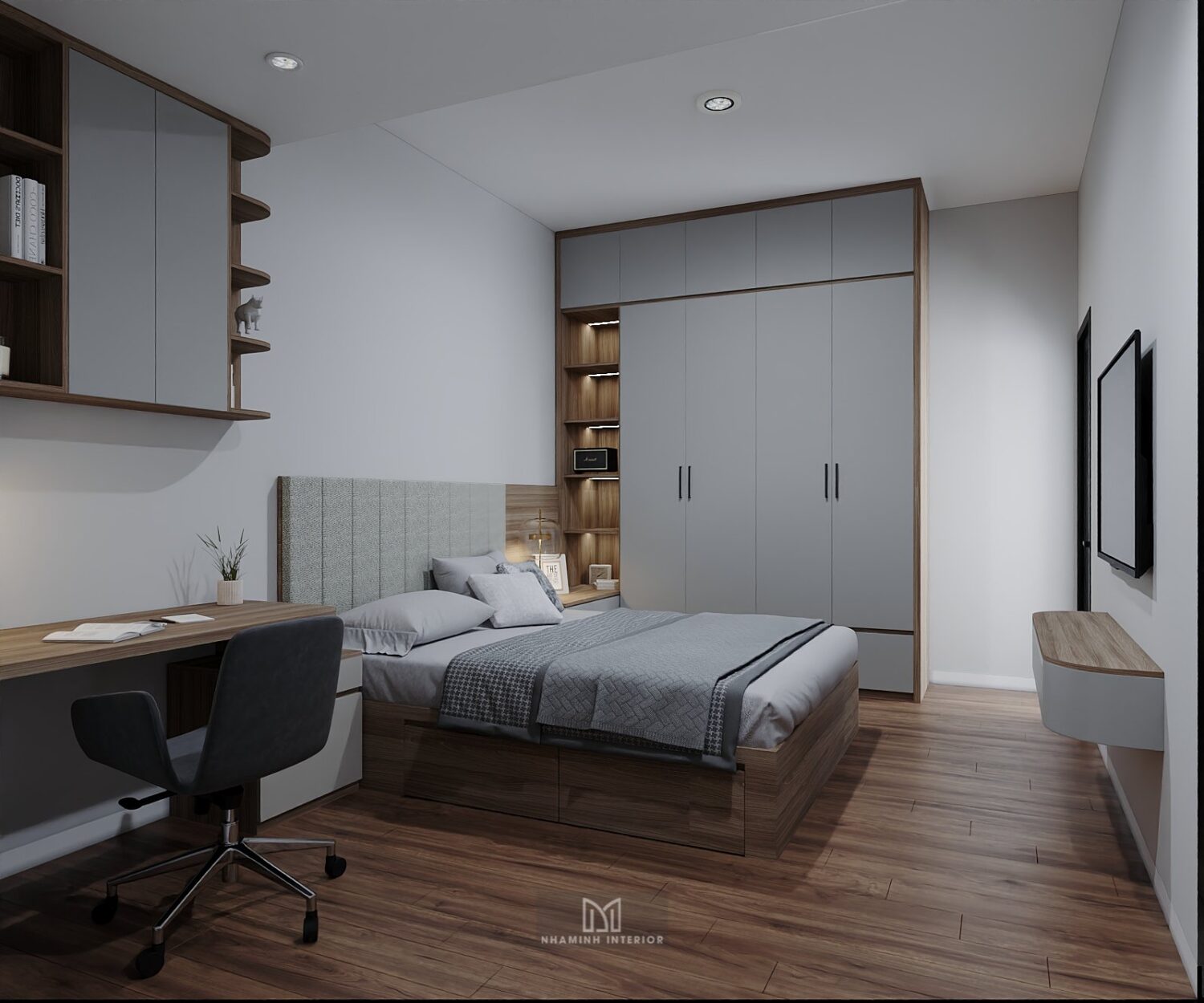 Căn hộ 2PN Picity Highpark - Tone xám sang trọng