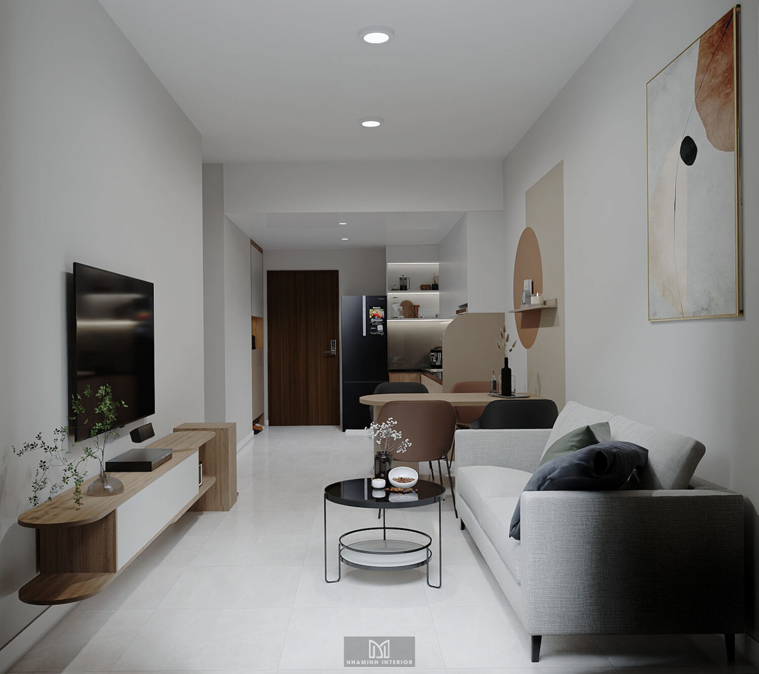 Căn hộ 2PN Picity Highpark - Tone nâu cam hài hòa dễ chịu