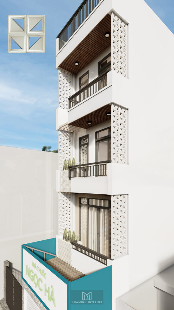 Thiết kế kiến trúc nhà phố 3 tầng