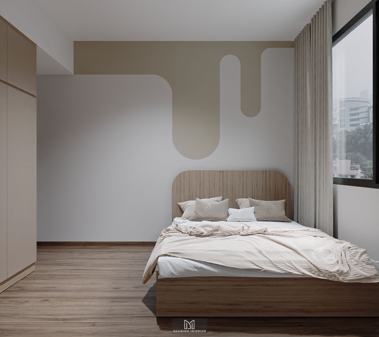 Căn hộ 2PN Picity Highpark - Tone nâu cam hài hòa dễ chịu