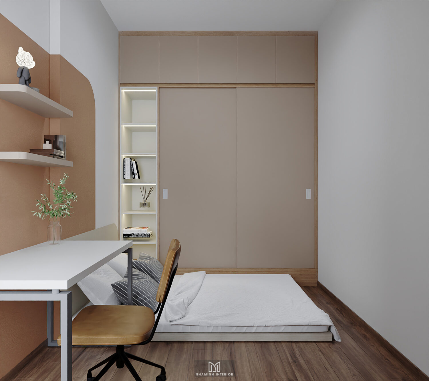Căn hộ 2PN Picity Highpark - Tone nâu cam hài hòa dễ chịu