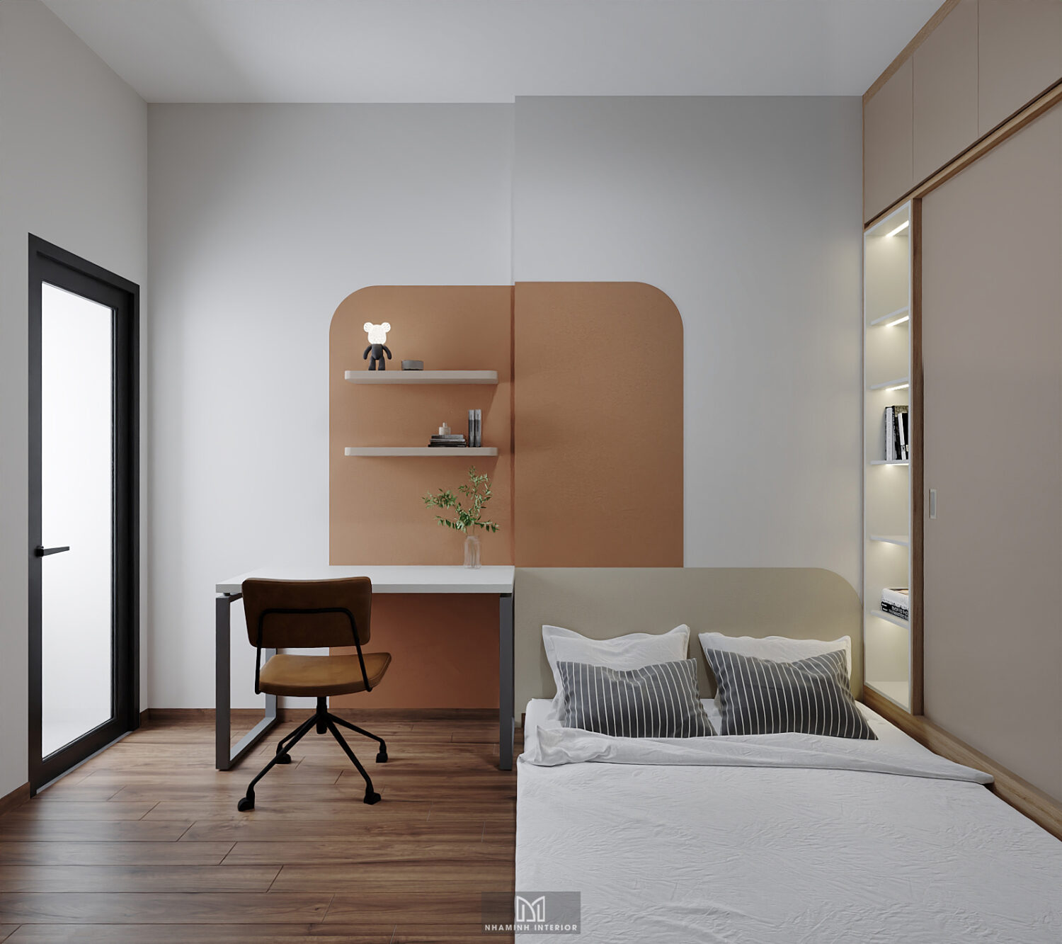 Căn hộ 2PN Picity Highpark - Tone nâu cam hài hòa dễ chịu