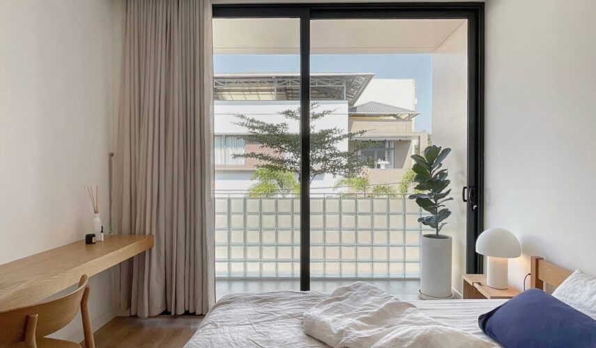 Không gian phòng ngủ nhà phố 4x15m